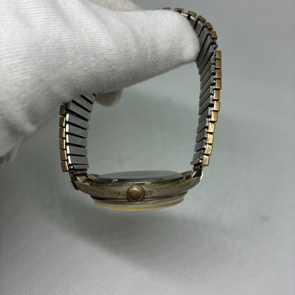 Vtg Bicentennial Coin Watch Unisex Lady Liberty Dial Gold Tone Swiss - Working! - Picture 7 of 10